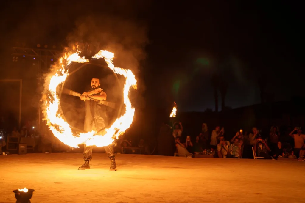 Fire show in Desert safari